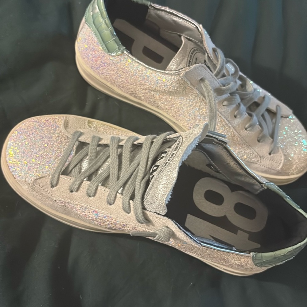 P448 Girls Sneaker Glitter 6-6.5